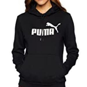 Puma Women's Black Logo Hoodie- EUC!!